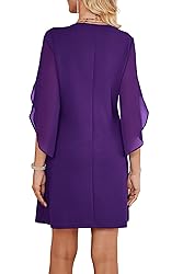 RUMIA Cocktail Dresses for Women Flutter 3/4 Sleeve