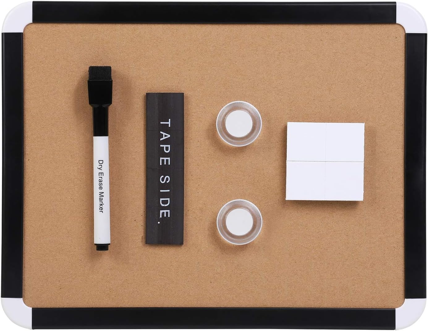 Basics Magnetic Dry Erase Board, Plastic Frame, 8.5" x 11" : Office Products