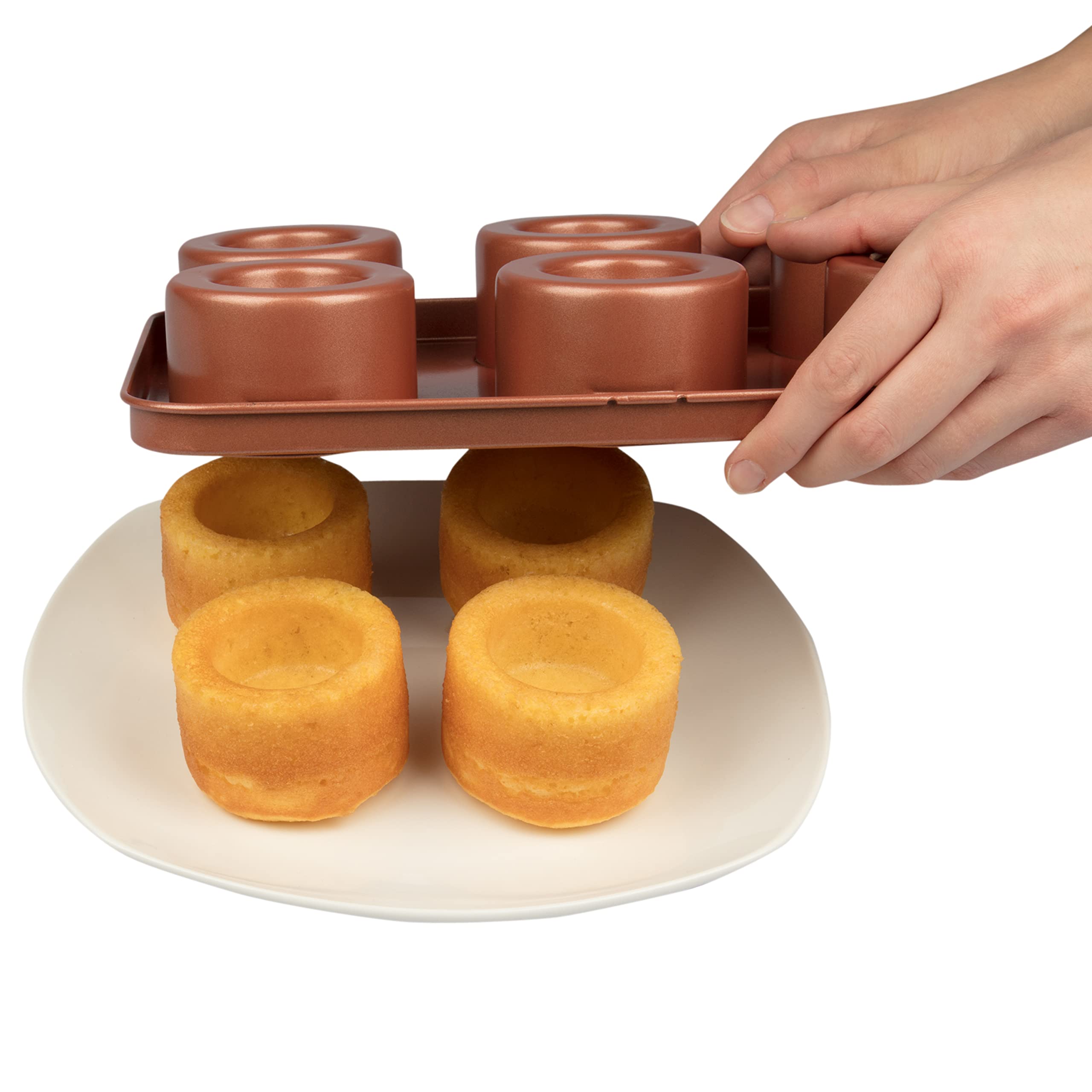 COOK'S CHOICE 2-In-1 Better Baker Edible Food Bowl & Muffin Maker- Simply Flip to Bake six 3