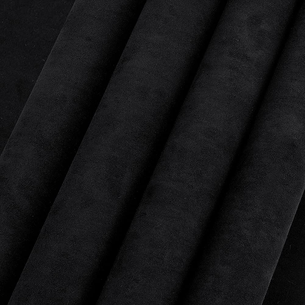 OLYCRAFT 100x43cm Black Imitation Leather Book Binding Cloth Bookcover Velvet Surface with Paper Backed Books Cloth Close-Weave Book Cloths for Books Binding Velvet Box Making DIY Crafts