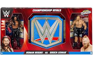MATTEL WWF/WWE Championship Rivals Roman Reigns vs. Brock Lesnar Action Figure Set with Universal Championship Belt