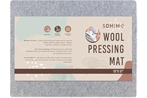 Somime 13x17" Wool Pressing Mat, 100% New Zealand Wool Ironing Mat, Felted Wool Ironing Board for Sewing, Quilting, DIY Crafts, and Embroidery