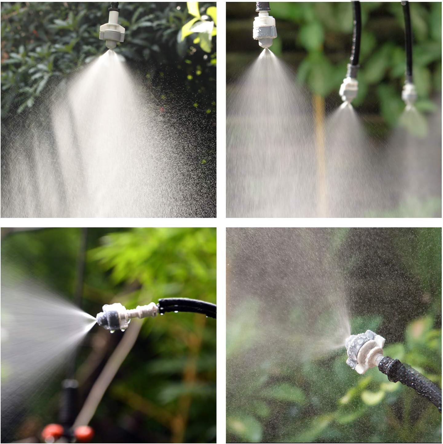 Flantor Garden Irrigation System, 50ft Irrigation System 1/4" Blank Distribution Tubing Watering Drip Kit/Irrigation Kits Automatic Mist Irrigation Equipment Set for Garden, Flower Bed, Lawn (Black) : Garden & Outdoor