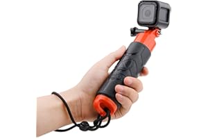 CamKix Premium Floating Hand Grip Compatible with Gopro Hero 7, 6, 5, 4, Session, Black, Silver, Hero+ LCD, 3+, 3, 2, 1 Float