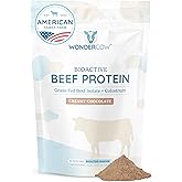 WONDERCOW Beef Protein Isolate Powder w/Bovine Colostrum Supplement | Clean, 100% Grass Fed, Carnivore, Keto Friendly | Gluten Free | Helps Build Lean Muscle | 20g of Protein, 30 Servings, Chocolate