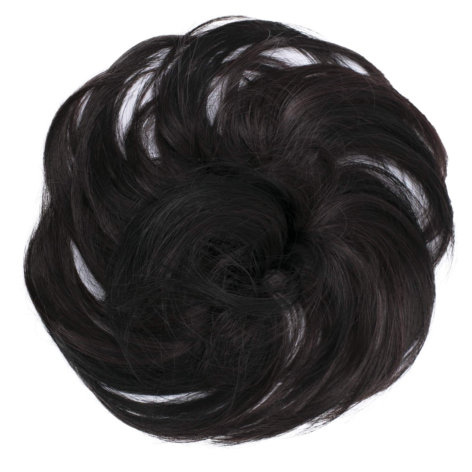 CAISHA Synthetic Fiber Hairpiece Scrunchie Scrunchy Updo Slightly Wavy Dark Brown Mix G33B โ image 1