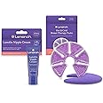 Lansinoh Lanolin Nipple Cream, 1.41 Ounces, and Breast Therapy Packs with Soft Covers, 2 Pack, Breastfeeding Essentials for Moms