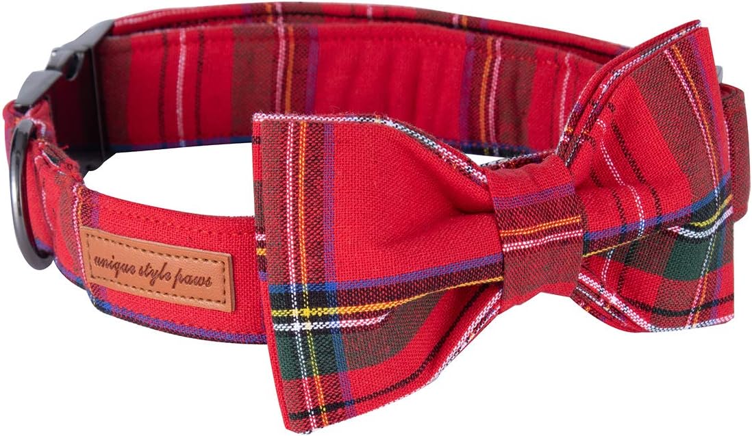 Unique Style Paws Dog Collar Bow Tie Collar Adjustable Collars or Dog Leads for Dogs and Cats Small Medium Large - Image 4