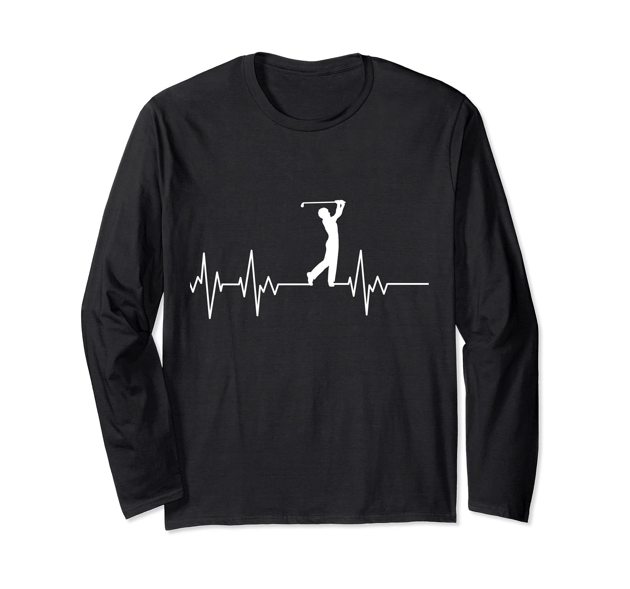 Golfer Golf Training Heartbeat Golfball Golfer Golf-Player Long Sleeve T-Shirt