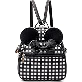 KL928 Girls Mini Backpack Bowknot Polka Dot Cute Small Daypacks Convertible Shoulder Bag Purse for Women
