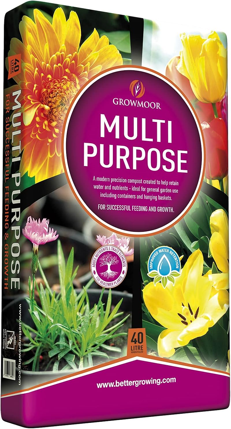 Growmoor Multi-Purpose Compost 40 Litre - High Quality Garden Feed