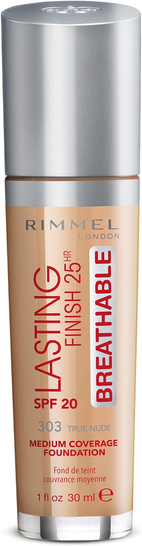 Rimmel London Lasting Finish Breathable Foundation SPF 20 True Nude 30ml