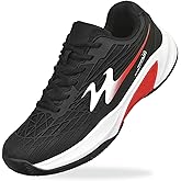Men's Tennis Shoes for Pickleball & Badminton - Breathable Non-Slip Wide Toe Carbon Plate Athletic Shoes - Lightweight Comfortable Mens Pickleball Shoes for Tennis, Badminton, Pickleball