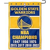 Golden State Warriors 7 Time NBA Champions Double Sided Garden Flag Banner