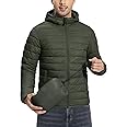 Pioneer Camp Mens Lightweight Packable Puffer Jacket Hooded Insulated Thermal Puffy Winter Jackets for Running Travel