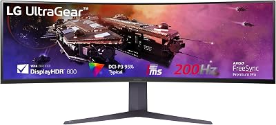LG UltraGear 45GR75DC Curved Gaming Monitor 45 inch 1440p 200Hz 1ms FreeSync
