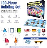 Desire Deluxe Magnetic Tiles Building Blocks Set 100pc Educational Toy view 3