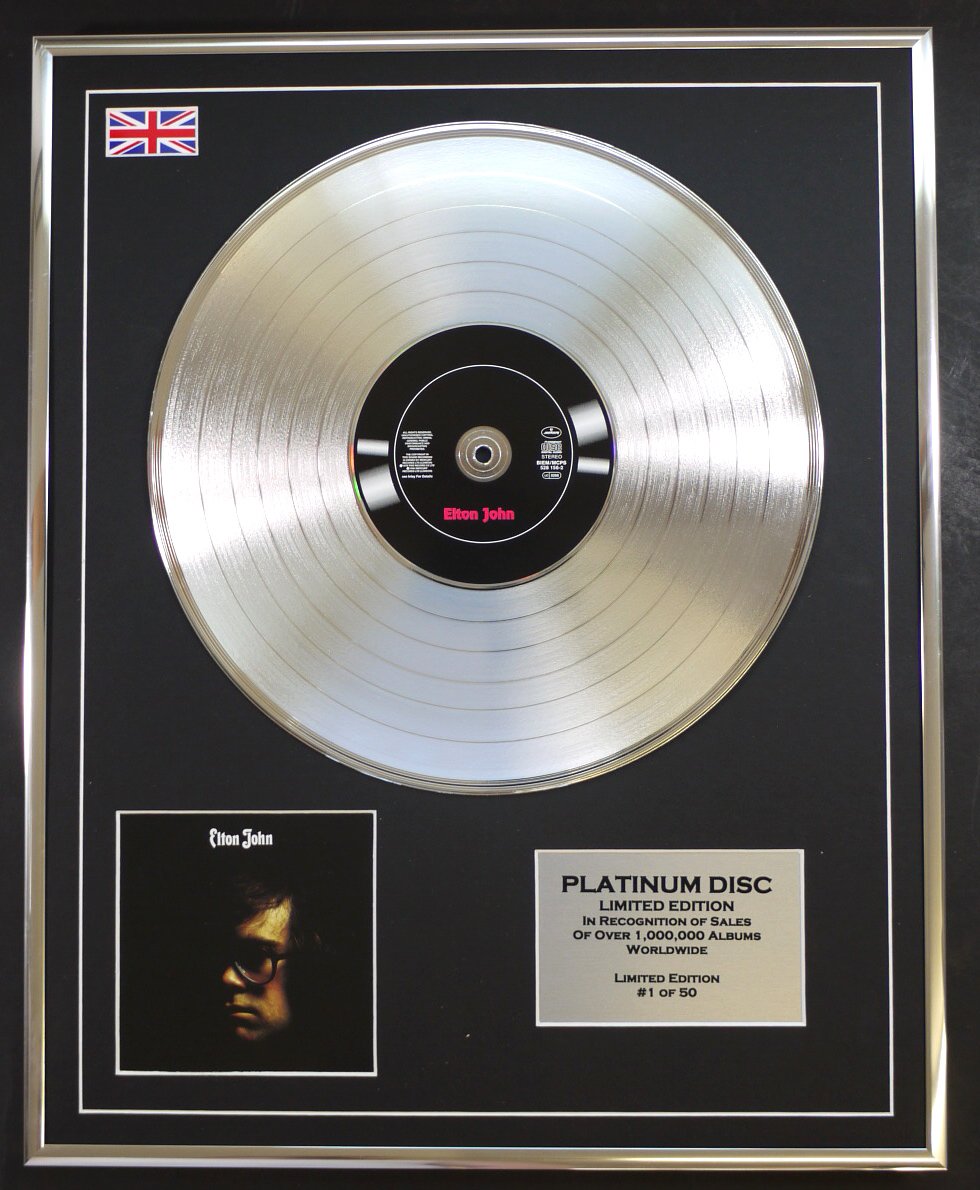 ELTON JOHN/LTD EDITION CD PLATINUM DISC/ELTON JOHN