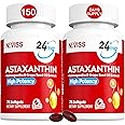 Astaxanthin Supplements 24mg, 5 Month Supply - Coconut MCT Oil, Fresh Microalgae Source w/Grape Seed Oil, Ashwagandha - Antioxidants for Healthy Skin, Eyes, Aging - Non-GMO & Gluten Free, 150 Softgels