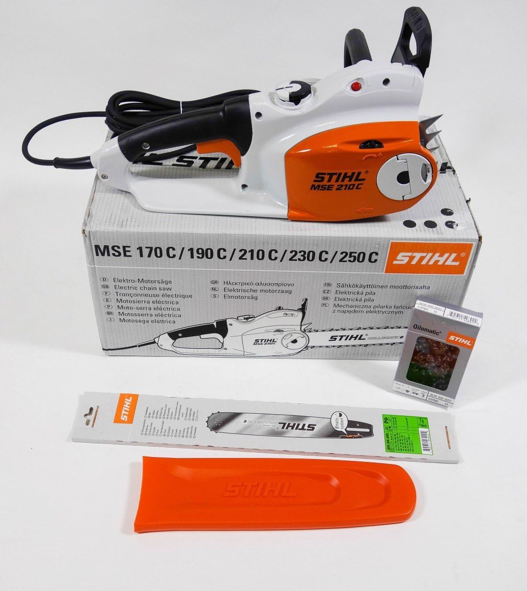 Stihl Mse 210 C Bq 2 1kw Electric Chainsaw With Chain Quick Clamping 350 Mm 14 Inch Amazon De Garden