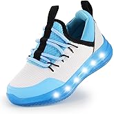 YESKIS Toddler Boys Girls Light Up Shoes Lightweight Mesh Breathable Fashion Led Flashing Walking Running Sneakers for Toddler and Little Kid