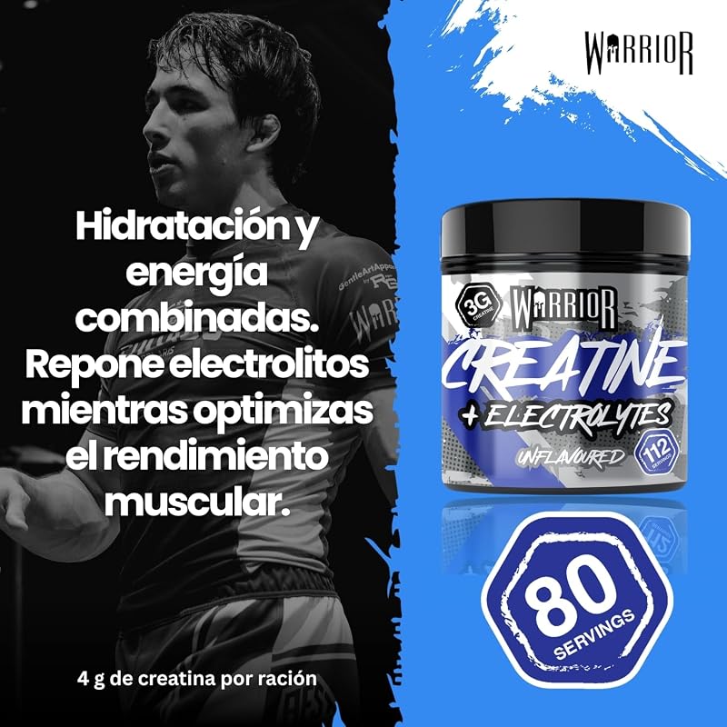 Creatina + Electrolitos Polvo 360 g – Sin Sabor (Neutro)