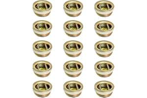 CUNGUV 15Pieces 3/4inch Steel Bung Plug with Gaskets Drum Closure Bung Plug Cap with Plated Coated for 55 Gallon Barrel Drum
