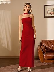 HTZMO Women Elegant Summer Bodycon Maxi Dress