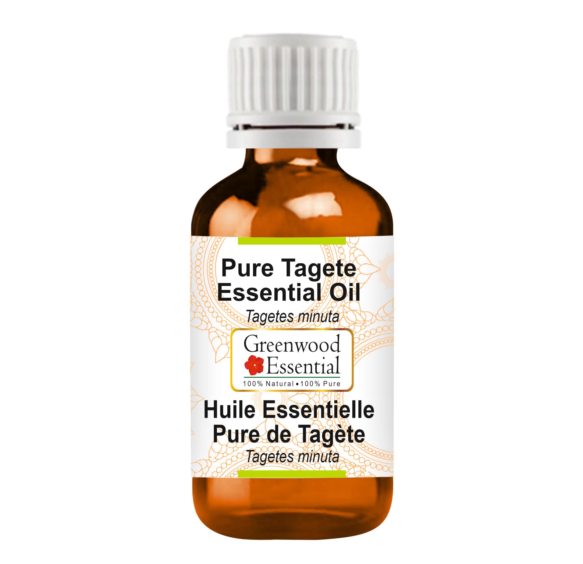 Greenwood Essential Pure Tagete Essential Oil (Tagetes minuta) Steam Distilled Natural Therapeutic Grade 10ml (0.33 oz)