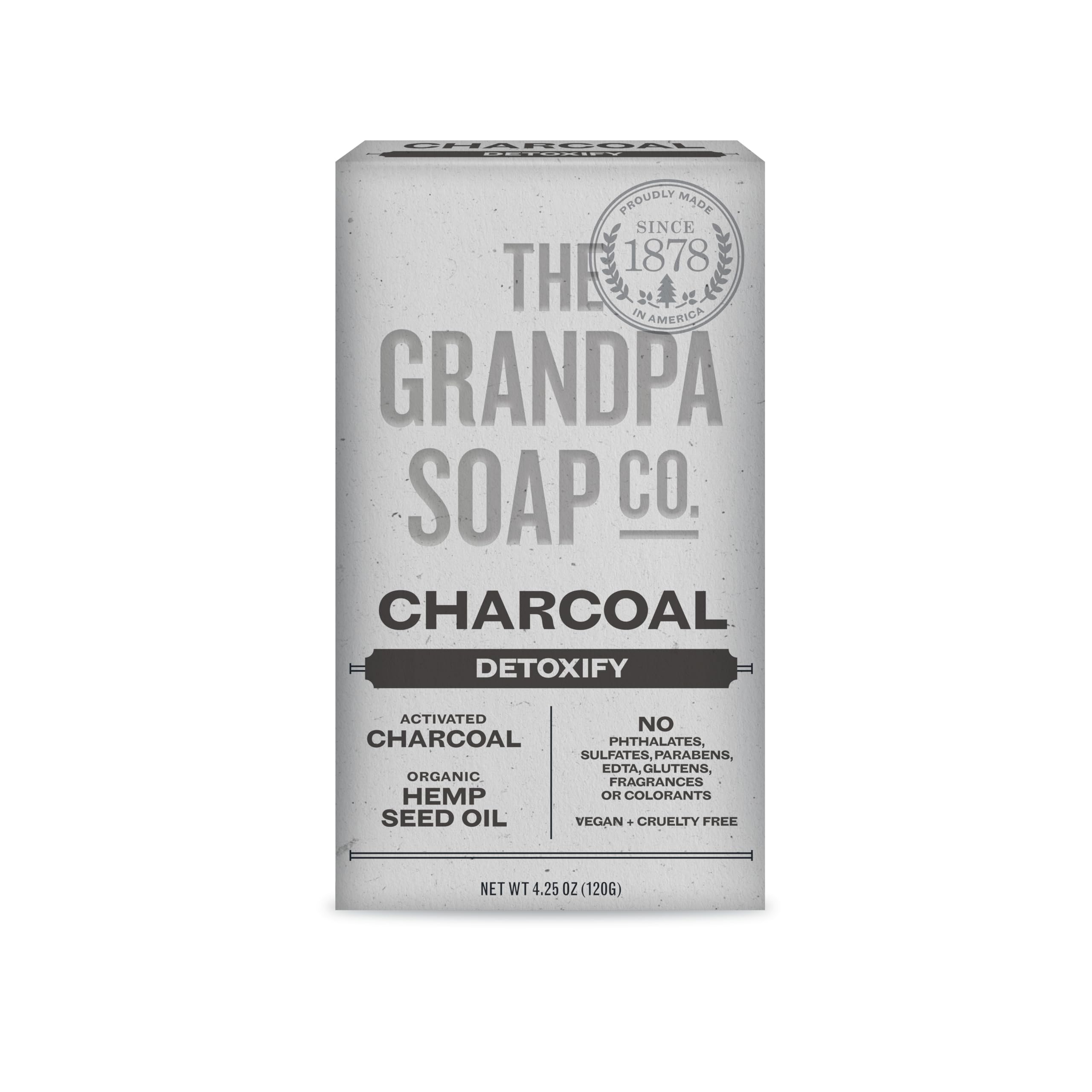 Grandpas Soap Bar Charcoal, 4.25 oz