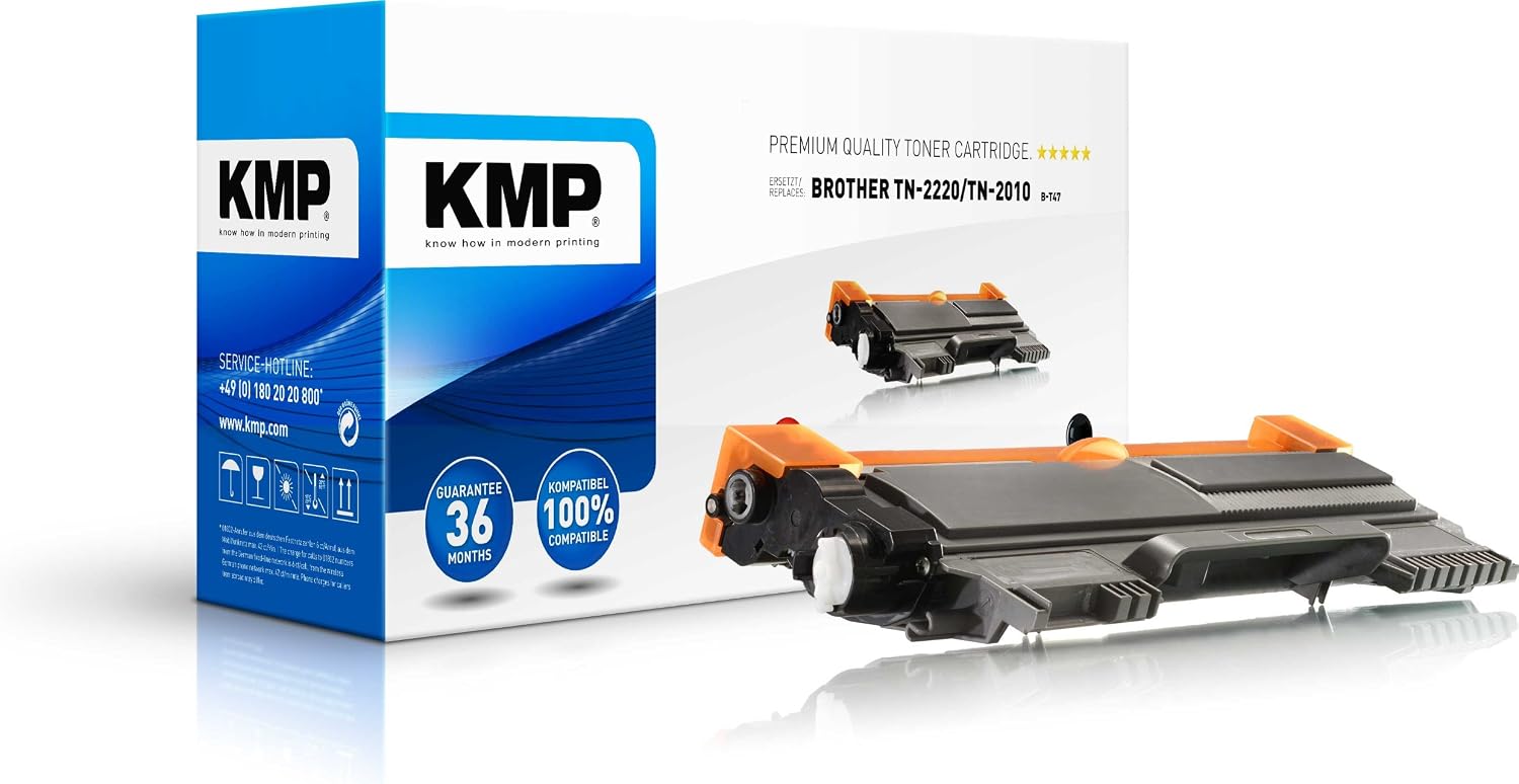 KMP Remanufactured Brother TN-2220/2010 Premium Toner - Black