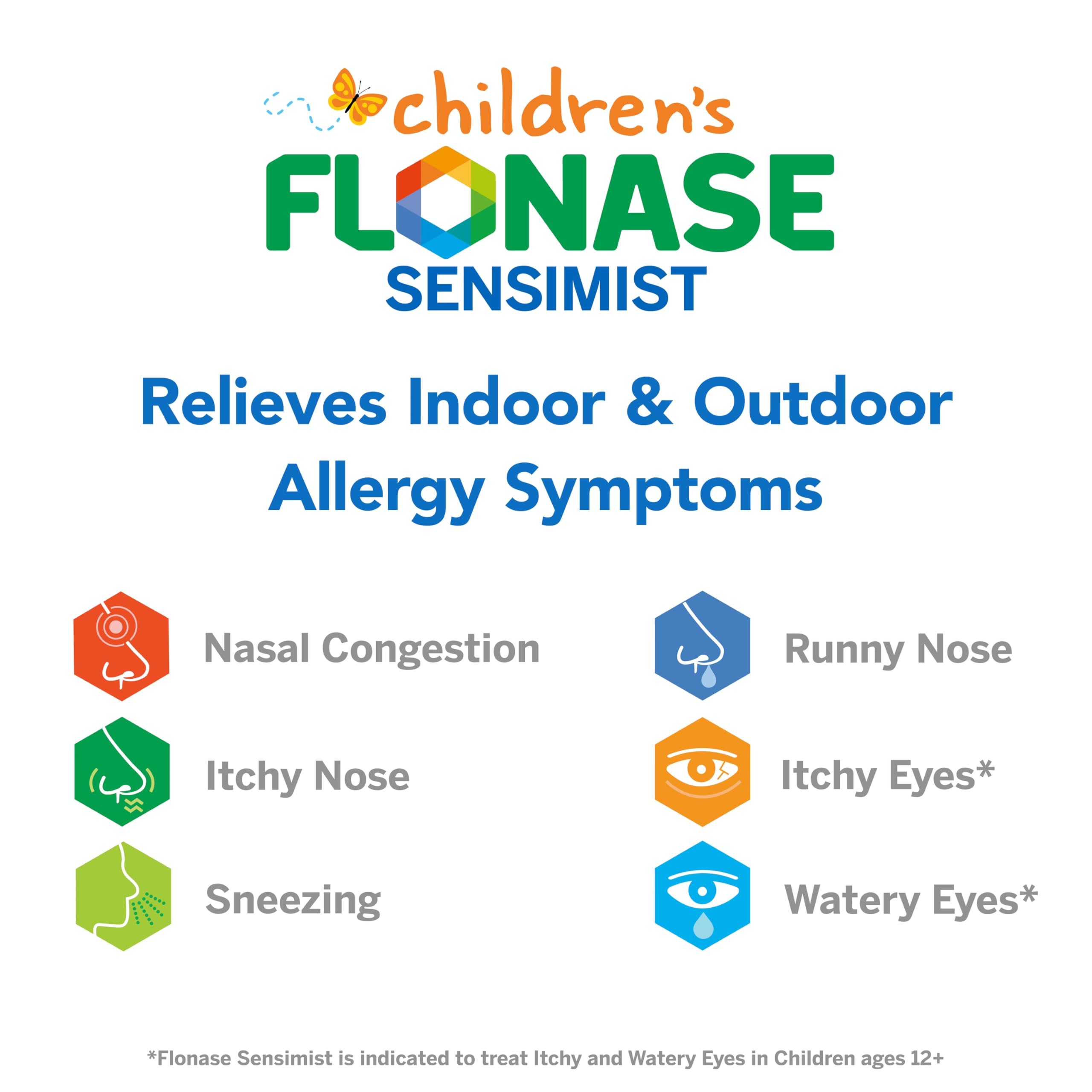 Flonase Sensimist Allergy Relief Nasal Spray for Adults and Kids - 120 Sprays Total (2 Bottles of 60 Sprays Each)