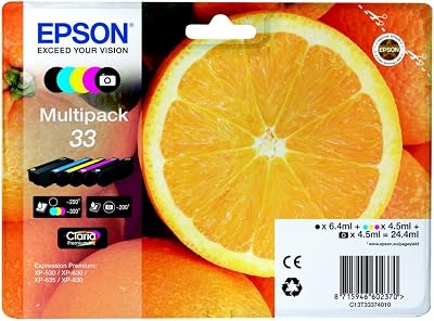 Epson 33 Claria Premium Ink Multipack Standard Cyan Magenta Yellow Black Photo
