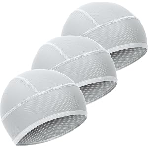 3PCS Cooling Skull Cap, Breathable Mesh Skull Caps for Men, Lightweight Head Cap Cycling Helmet Liner