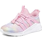 RUNSIDE Girls Tennis Shoes Lightweight Sports Kids Sneakers Lace-up for Running/Walking, Toddler/Little Kid/Big Kid