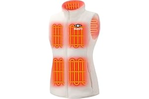 WASOTO Heated Vest Women Fleece Vest 16000mAh Battery Pack Charger Included Lightweight Slim Fit for Indoor Outdoor Work