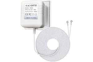 UPMMUD 18V Video Doorbell Power Adapter, Power Supply Transformer for Ring, Nest, Eufy, Arlo Doorbell, 26.2 FT, White –Pure Copper Enameled Wire Manufaturing
