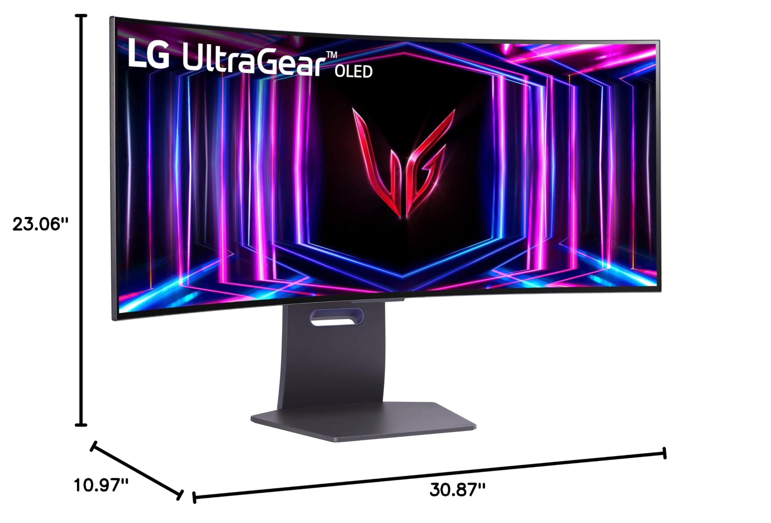 LG 34GS95QE 34-inch Ultragear OLED Curved Gaming Monitor WQHD 1440p 800R 240Hz 0.03ms AMD FreeSync Premium Pro NVIDIA G-Sync HDMI 2.1 DisplayPort Tilt/Height/Swivel Stand Black