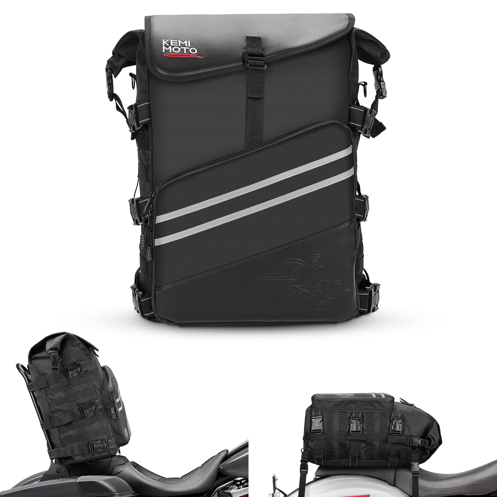 Mua KEMIMOTO Motorcycle Travel Luggage Bags, Expandable Sissy Bar Bags