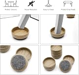 Lookka Felt Floor Cups 60mm Round Furniture Felt Dark Brown 8-Pack view 3