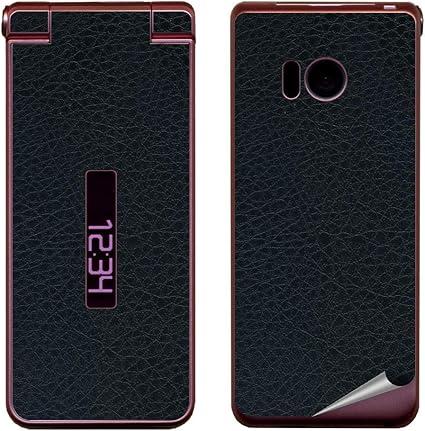 Amazon Decopro スキンシール Aquos ケータイ Sh 01j デコシート 携帯保護シール 気泡レス レザー黒 ベーシック スキンシール 通販