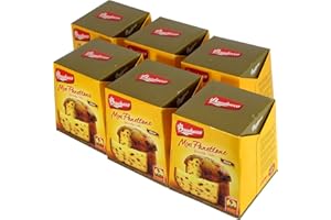 Bauducco Mini Panettone Classic, Moist & Fresh, Traditional Italian Recipe, Holiday Cake, 21.1oz (Pack 6)