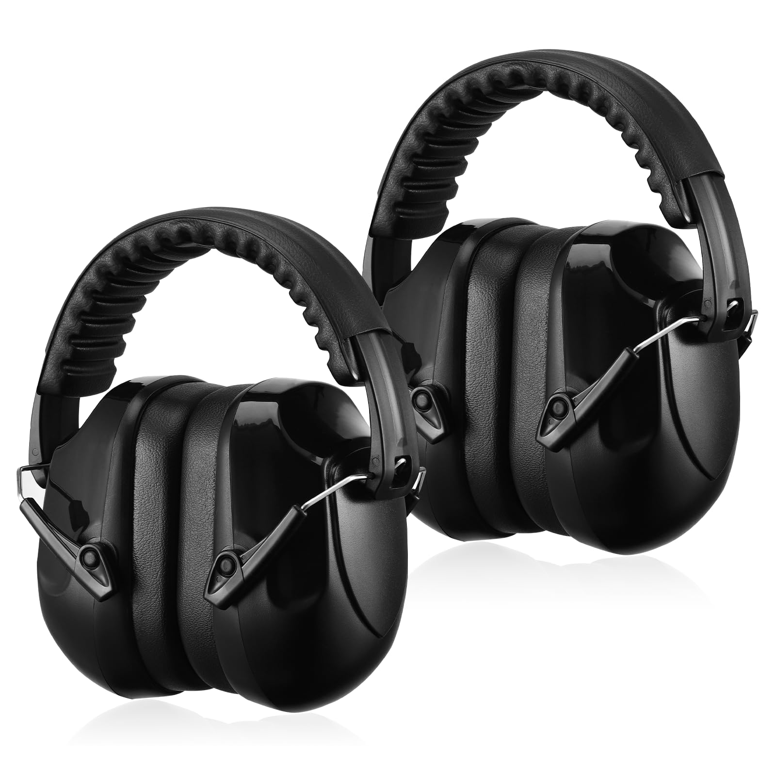 Zocipro 2Pcs Adults Ear Defenders, SNR 34dB Noise Cancelling Headphones with Adjustable Headband, Hearing Protection Sound Blocking Earmuffs for Autism Shooting Construction Work Mowing