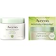 Aveeno Positively Radiant Intensive Moisturizing Face & Neck Night Cream for Tone & Texture, Total Soy Complex & Vitamin B3, 