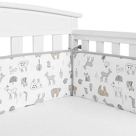 tillyou baby safe crib bumper pads