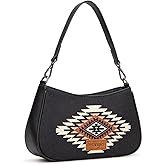 Wrangler Western Shoulder Bag for Women Small Purse Aztec Hobo Bag HandBag with Detachable Strap