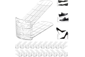 Copidrum 20 Pack Clear Shoe Slots Organizer Adjustable Shoe Stackers for a Pair of Shoes Rack Storage Shoe Space Saver 52% Shoe Hold Shoe Organizer for Closet