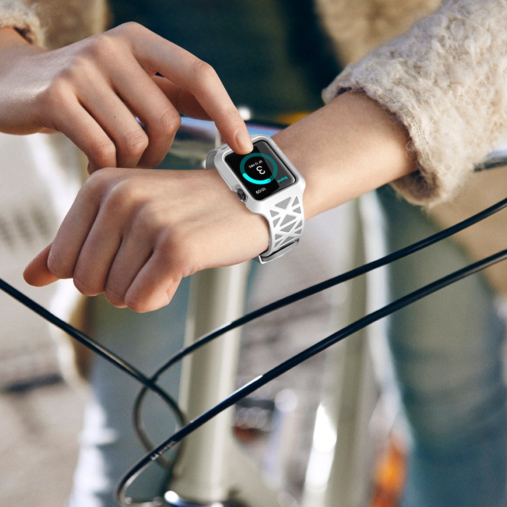 2 in1 Apple Watch 2 Case Band Premium Protective Bumper Sport For