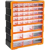 �鶹�� Basics Wall Mount Hardware and Craft Storage Cabinet Drawer Organizer 39 Drawers