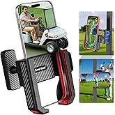 Smerkod Magnetic Golf Cart Phone Holder Mount- Holds Up to 6 LBS, 3s Phone Clip Install,Phone Caddy for iPhone Galaxy Fits EZGO Club Car Yamaha Icon,Golf Cart Accessories Essentials Gift